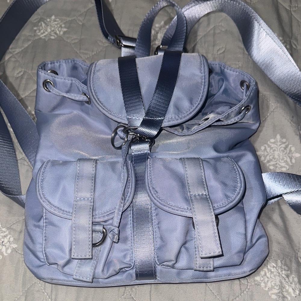 Wild Fable Light Blue Drawstring Mini Backpack - image 1